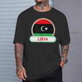 リビア国バッジ リビア国旗 Tシャツ 彼への贈り物