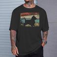 レトロノーリッチテリア ドッグブリードシルエット ノーリッチテリア Tシャツ 彼への贈り物