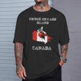 レトロプリンスエドワード島カナダアンティーク調カナダ国旗 Tシャツ 彼への贈り物