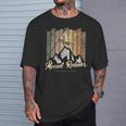 レトロマウントレーニア国立公園 Usヴィンテージマウントレーニア山 長袖tシャツ Tシャツ 彼への贈り物