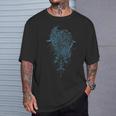 ヴァルハラ レイヴン レイヴン オーディンのルーン文字 北欧コンパス バイキング Tシャツ 彼への贈り物