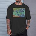 ヴィンセント・ファン・ゴッホによるアイリス1889 長袖tシャツ Tシャツ 彼への贈り物