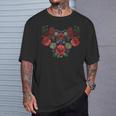 ヴィンテージ ウクライナ ヴィシバンカ スタイル シャツ キュート フローラル ウクライナ Tシャツ 彼への贈り物