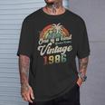 ヴィンテージ1986バースデー40年パームツリー Tシャツ 彼への贈り物