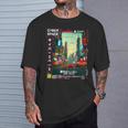 ヴェイパーウェイブ サイバーパンク ストリートウェア 日本のレトロバイブ 90年代 Tシャツ 彼への贈り物