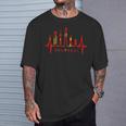 上海スカイライン ハートビート 中国 上海大好きi Lovehanghai China Tシャツ 彼への贈り物