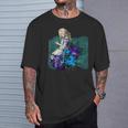 不思議の国のアリス グランジ パープルティール スチームパンク Tシャツ 彼への贈り物