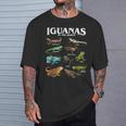 世界のイグアナ教育爬虫類アート Tシャツ 彼への贈り物