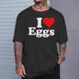 卵が大好き I ハートの卵 Tシャツ 彼への贈り物