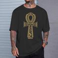 古代エジプト アンク 象形文字 エジプト ホルスの目 Tシャツ 彼への贈り物