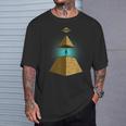 古代宇宙飛行士エジプトピラミッド宇宙人陰謀理論 Tシャツ 彼への贈り物