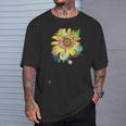 和ポップ ひまわり Tシャツ 彼への贈り物