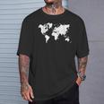 地理世界地図 Tシャツ 彼への贈り物