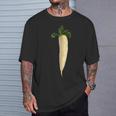 大根 ビーガン ベジタリアン 野菜 ラブ 大根 Tシャツ 彼への贈り物