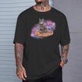 宇宙の猫とピザ Tシャツ 彼への贈り物