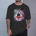宇宙猫乗馬ユニコーン ラマ ベーコン&タコス Tシャツ 彼への贈り物