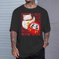 招き猫 招き猫だるま Kawaii Good Luck Tシャツ 彼への贈り物