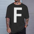 文字f 小文字 アルファベットマッチング ハロウィン Abc Tシャツ 彼への贈り物
