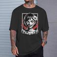 日本のゴス 不気味なエモ Y2k 日本ホラー アニメ 漫画 長袖tシャツ Tシャツ 彼への贈り物