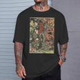 日本の侍アート 木版 宮本 武蔵 巨大コウモリ Tシャツ 彼への贈り物