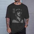日本ホラー 怪盗 ゴーストストーリー モンスター 不気味 アニメアート Tシャツ 彼への贈り物