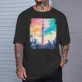 東京スカイツリージャパンaporwave エステ 日本観光 Tシャツ 彼への贈り物