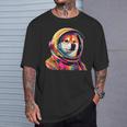 柴犬 面白いtシャツ 犬 宇宙飛行士 かわいい メンズ 子供 おもしろ 服 グッズ ネタ 犬好き Tシャツ 彼への贈り物