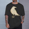 楽譜 カラス レイヴン 鳥 シルエット 音符 アート Tシャツ 彼への贈り物