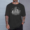 横浜スカイライン アニメ 漫画 漢字 日本 オタク お土産 Tシャツ 彼への贈り物