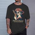 民間伝承・銃器 カラベラ・カトリーナ ディア・デ・ロス・ムエルトス Tシャツ 彼への贈り物