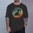 狆犬のレトロなデザイン Tシャツ 彼への贈り物
