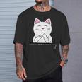 猫 中指 おもしろバッグ Tシャツ 彼への贈り物