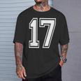 番号17インチ ホワイト Tシャツ 彼への贈り物
