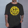 笑顔 顔 絵文字 パンクロック スカル ゴシック ボーンズ Tシャツ 彼への贈り物