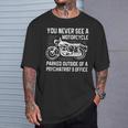 精神科医の外にバイクが停まっているのを見たことはありません 長袖tシャツ Tシャツ 彼への贈り物