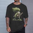 羊の木 ミュージシャン ギター グラフィック 動物 モチーフ 羊 Tシャツ 彼への贈り物