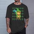 聖パトリックデー 乾杯 ピクセルアート シャムロック ドット絵 レトロゲーム Tシャツ 彼への贈り物