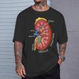 腎臓の解剖学 腎臓学 Tシャツ 彼への贈り物