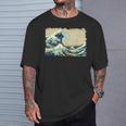 葛飾北斎作 大波 Tシャツ 彼への贈り物