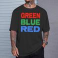 赤青緑色 Tシャツ 彼への贈り物