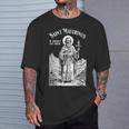 配管工 配管 守護聖人 マチュリヌス ヴィンテージ パイプレンチ Tシャツ 彼への贈り物