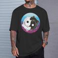 陰陽ウーパールーパー アート グラフィック アニメ ウーパールーパー 恋人 日本語 長袖tシャツ Tシャツ 彼への贈り物