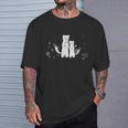 雪の妖精 オコジョの親子 Tシャツ 彼への贈り物