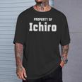 面白いアジアの名前 イスラム教徒のギフト Ichiroの財産 Tシャツ 彼への贈り物