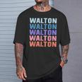 面白いギフト名 Walton 名前入り Tシャツ 彼への贈り物