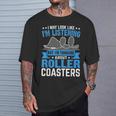 面白いジェットコースター テーマパーク ジェットコースター Tシャツ 彼への贈り物