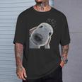面白い好奇心旺盛な犬のベドリントンテリア Tシャツ 彼への贈り物
