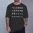 韓国アルファベット ハングルマトリックス レトロフォント Tシャツ 彼への贈り物