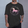 馬を愛するただの女の子乗馬のための面白い引用 Tシャツ 彼への贈り物
