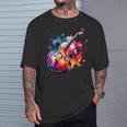 鮮やかなコントラバス アートワーク Tシャツ 彼への贈り物